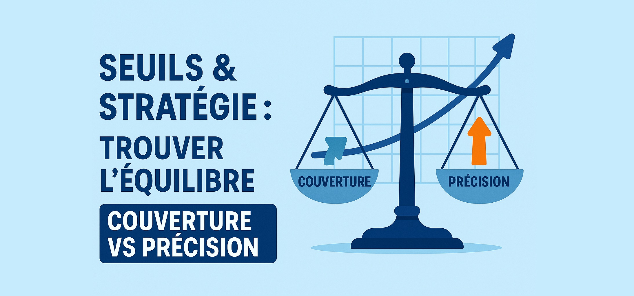 Bannière stratégie des seuils : équilibre couverture et précision